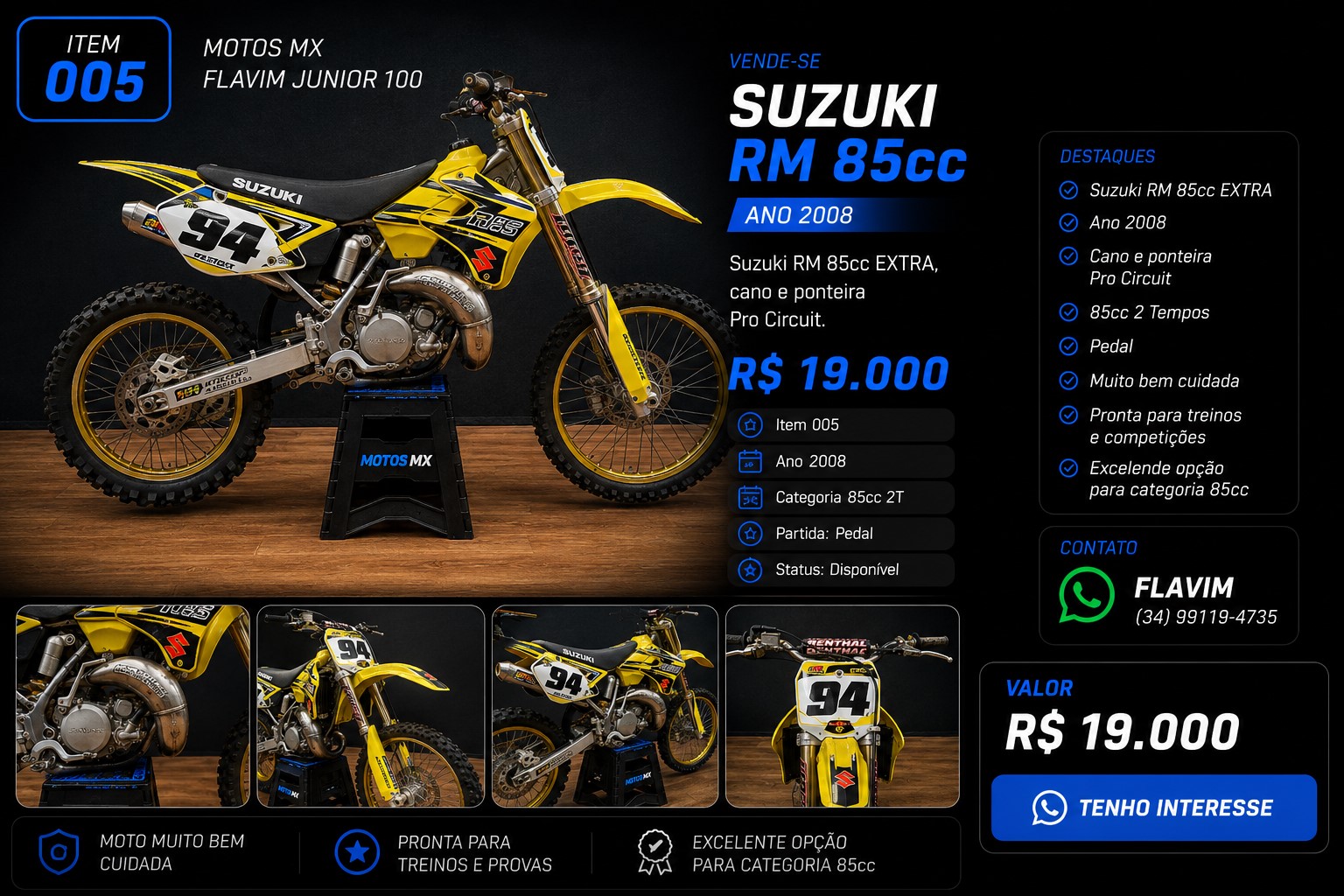 Suzuki RM 85cc Extra 2008 item 005