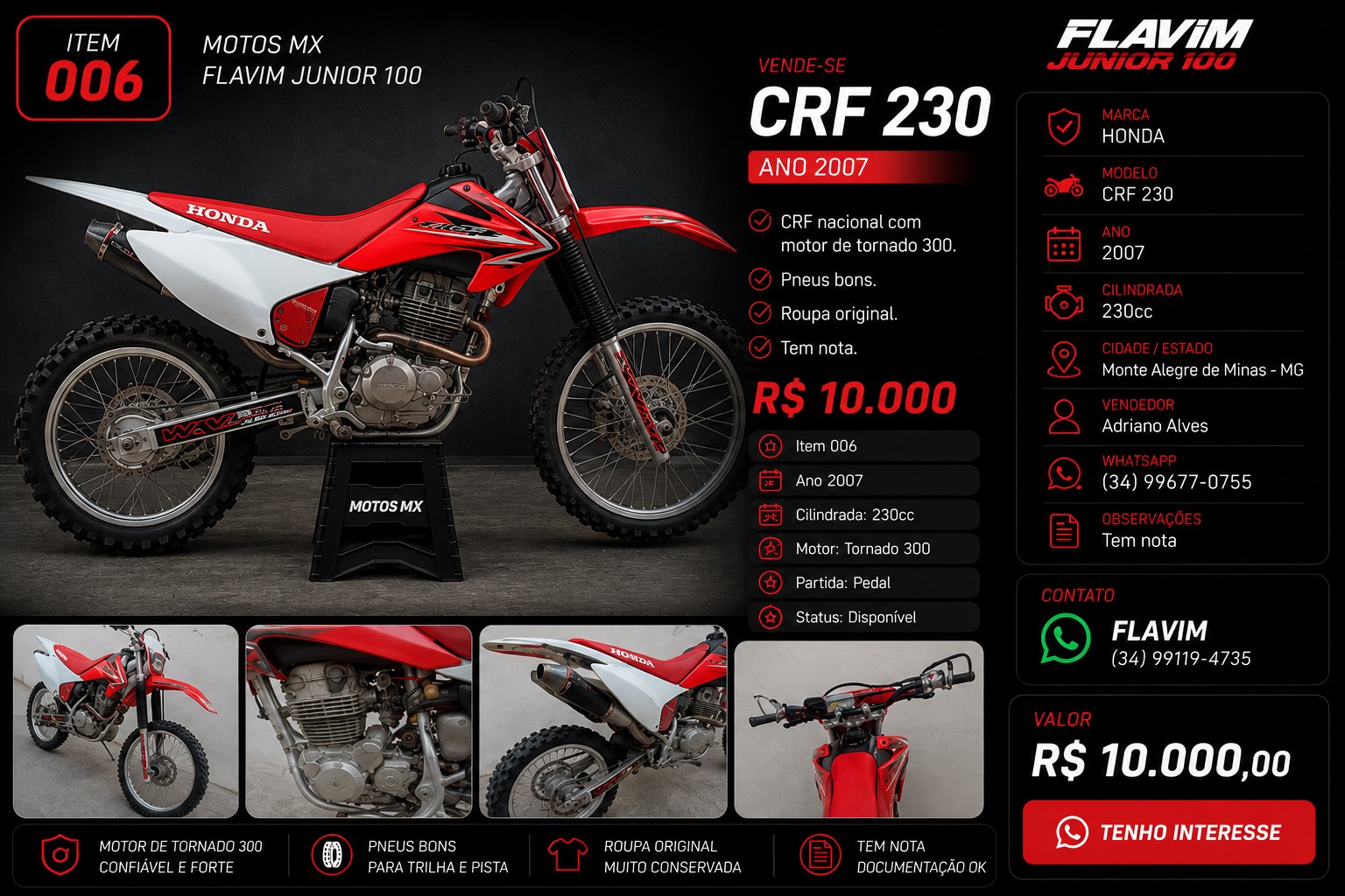 Honda CRF 230 2007 item 006